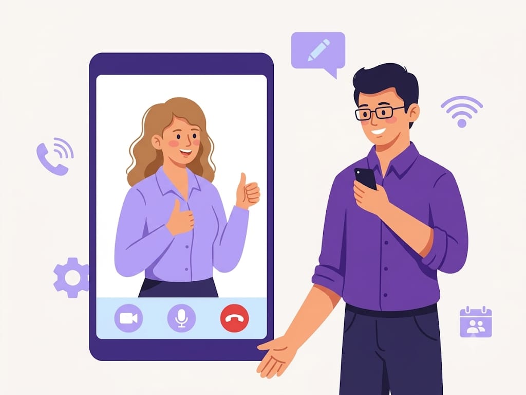 Video chat illustration